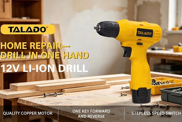 Talado สินค้าใหม่: สว่านไร้สาย Li-Ion 12V ML-D015 สำหรับ DIY อเนกประสงค์และการบำรุงรักษาบ้าน